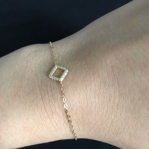 White and yellow gold bracelets 18K